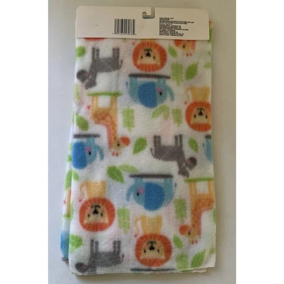 Angel of Mine Fleece Baby Animal Zoo Blanket 30 X 30 Inches Polyester Elephant - Picture 3 of 5